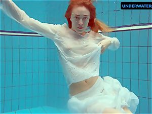 ginger-haired Diana sizzling and insatiable in a milky sundress