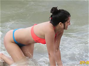 inexperienced Beach stellar panty bikini teen - spycam video